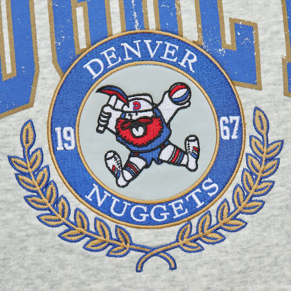 Denver Nuggets Vintage Logo Pullover Sweatshirt Heather Gray - NBA