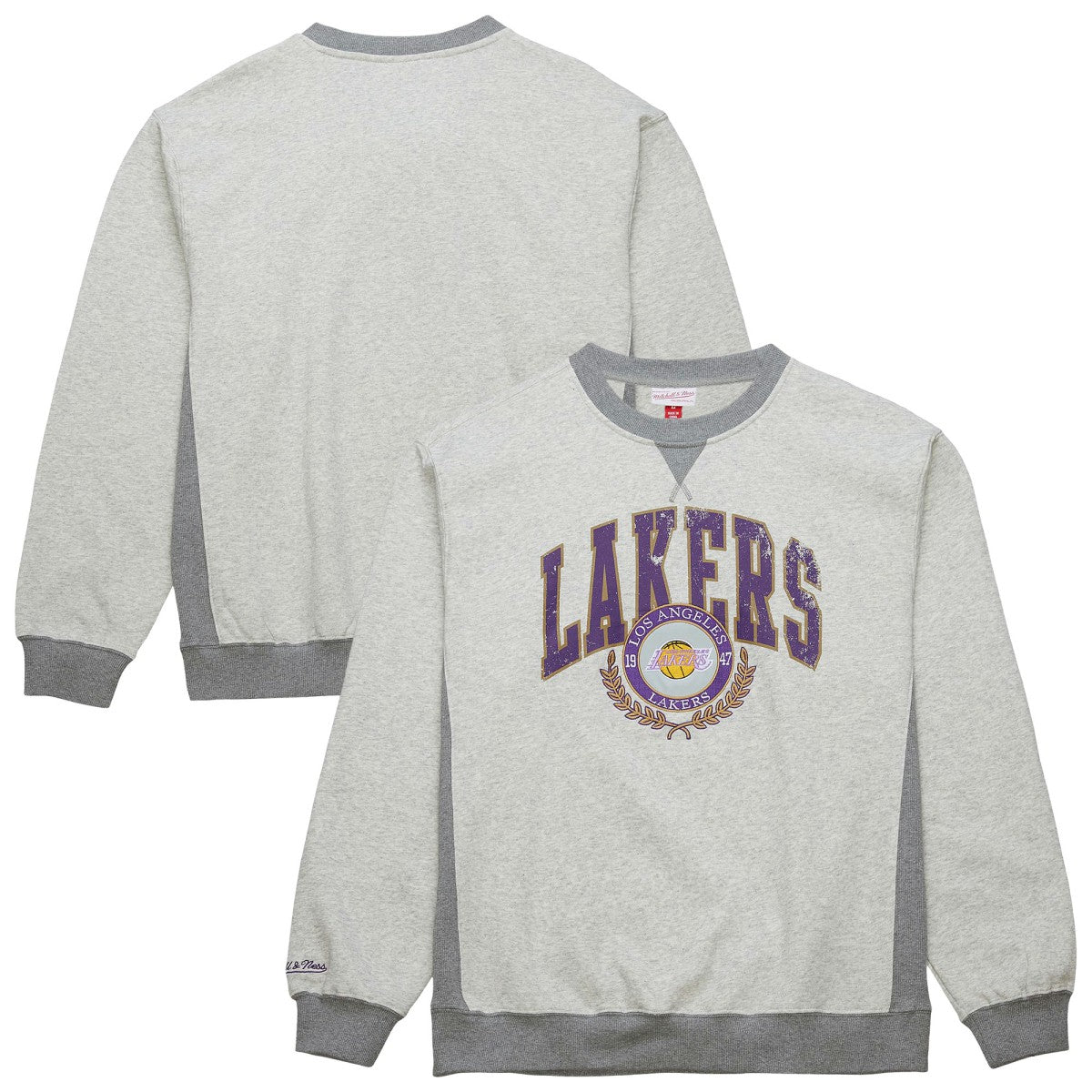 Los Angeles Lakers Vintage Logo Pullover Sweatshirt Heather Gray - NBA