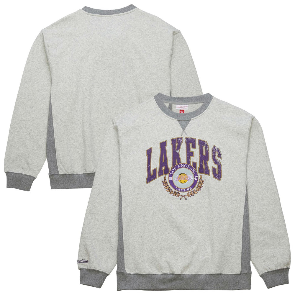 Los Angeles Lakers Vintage Logo Pullover Sweatshirt Heather Gray - NBA