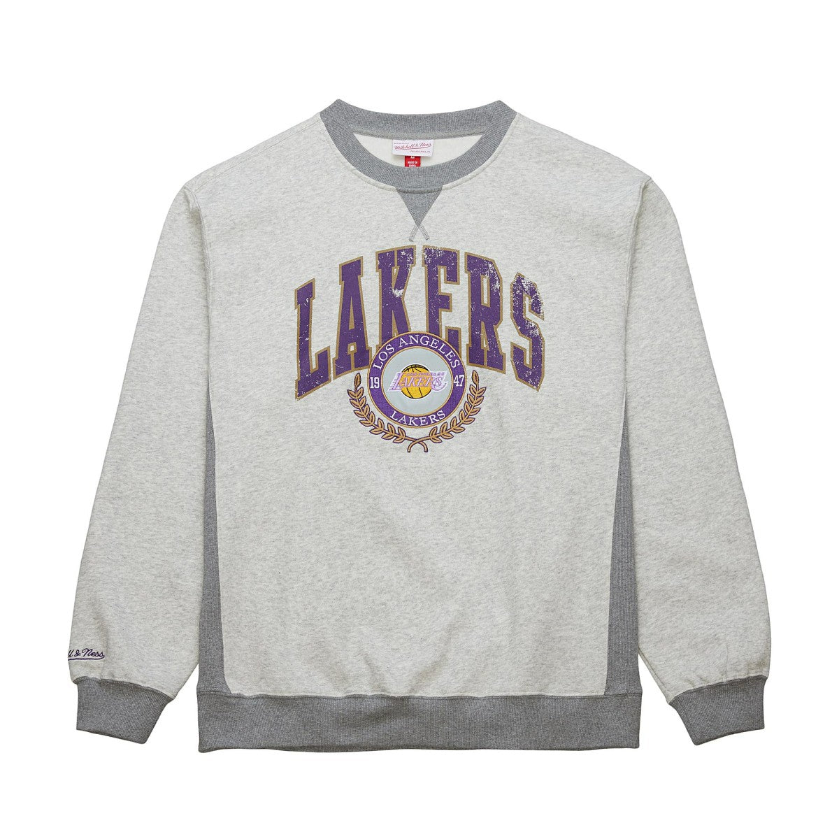 Los Angeles Lakers Vintage Logo Pullover Sweatshirt Heather Gray - NBA