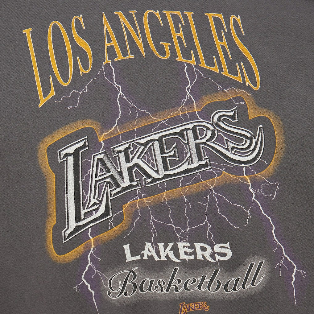 Los Angeles Lakers Women's Hardwood Classics Lightweight Pullover Sweatshirt Charcoal - NBA