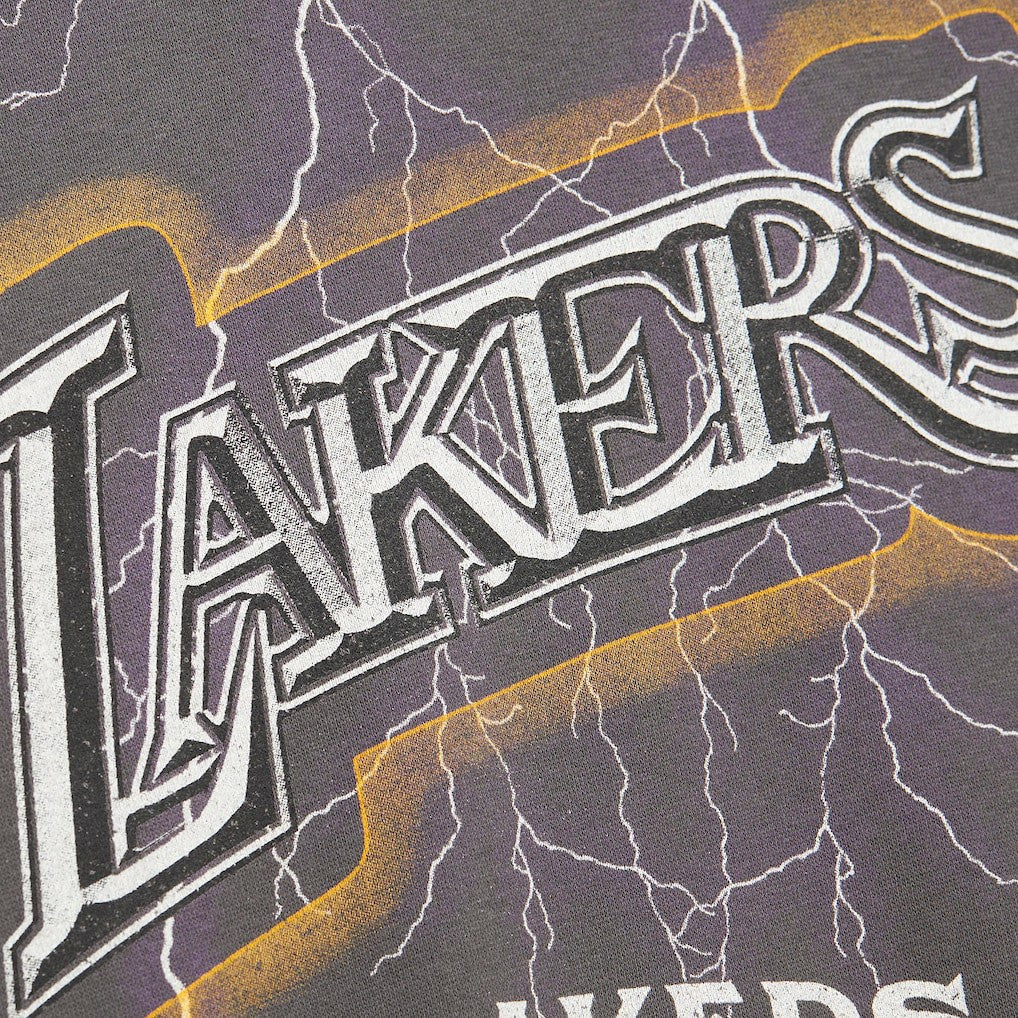 Los Angeles Lakers Women's Hardwood Classics Lightweight Pullover Sweatshirt Charcoal - NBA
