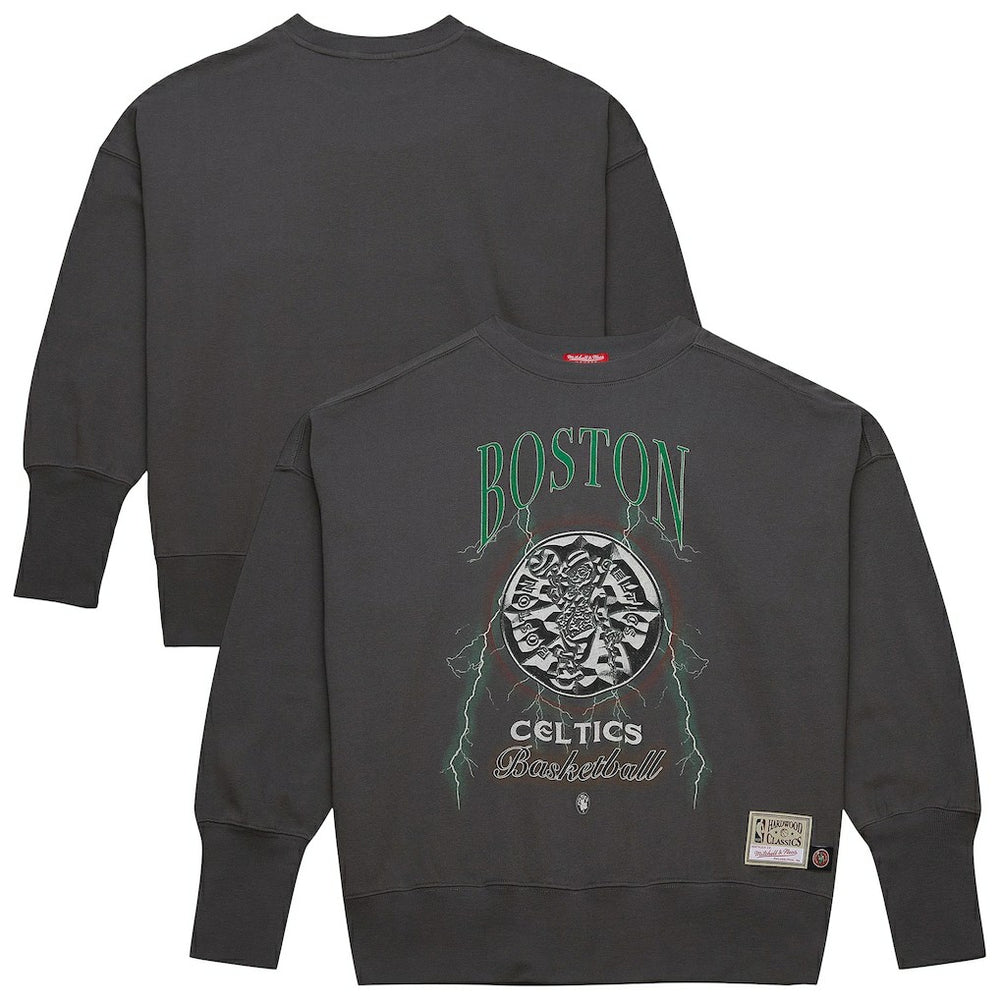 Boston Celtics Women's Hardwood Classics Lightweight Pullover Sweatshirt Charcoal - NBA