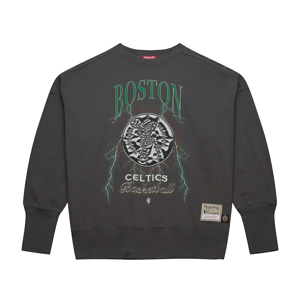 Boston Celtics Women's Hardwood Classics Lightweight Pullover Sweatshirt Charcoal - NBA