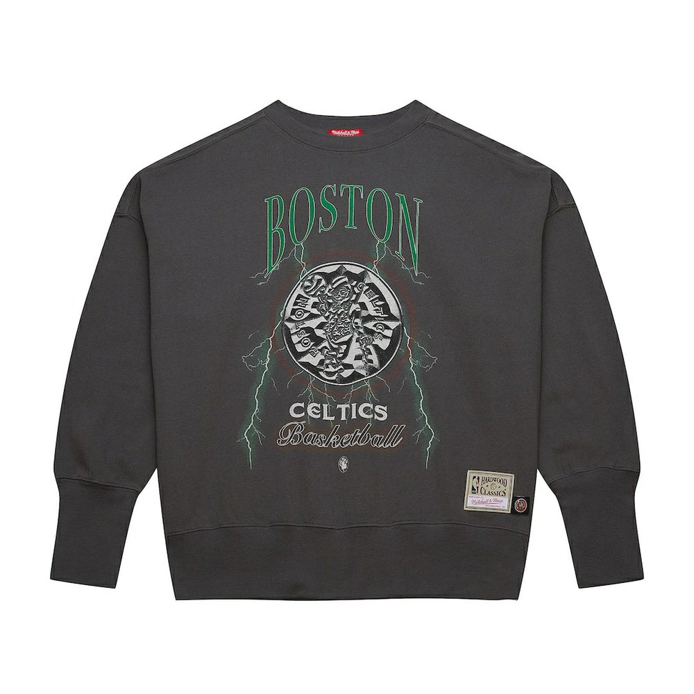 Boston Celtics Women's Hardwood Classics Lightweight Pullover Sweatshirt Charcoal - NBA