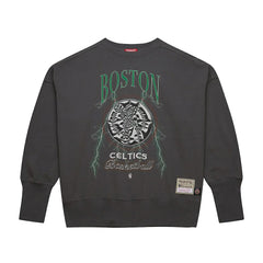 Boston Celtics Women's Hardwood Classics Lightweight Pullover Sweatshirt Charcoal - NBA