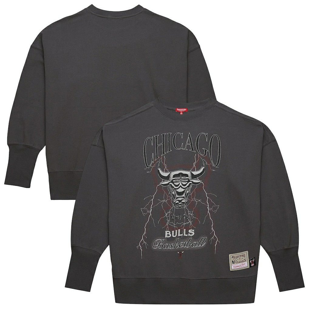 Chicago Bulls Women's Hardwood Classics Lightweight Pullover Sweatshirt Charcoal - NBA