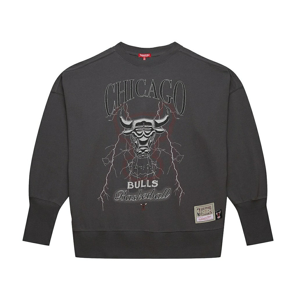 Chicago Bulls Women's Hardwood Classics Lightweight Pullover Sweatshirt Charcoal - NBA
