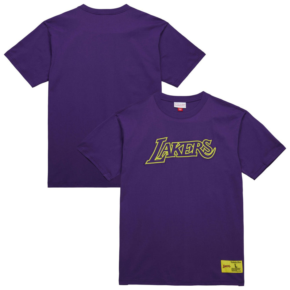 Los Angeles Lakers Hardwood Classics Neon Nights Premium T-Shirt Purple - NBA