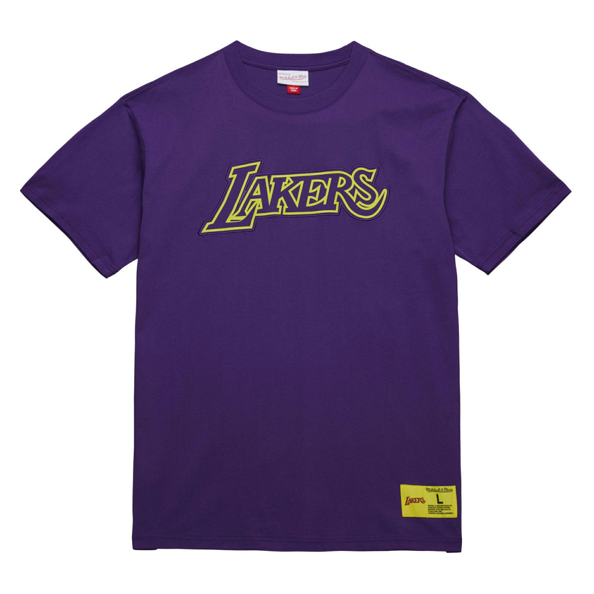 Los Angeles Lakers Hardwood Classics Neon Nights Premium T-Shirt Purple - NBA