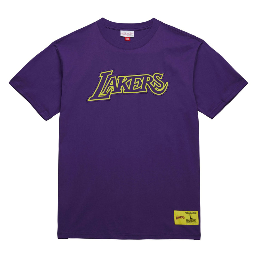 Los Angeles Lakers Hardwood Classics Neon Nights Premium T-Shirt Purple - NBA