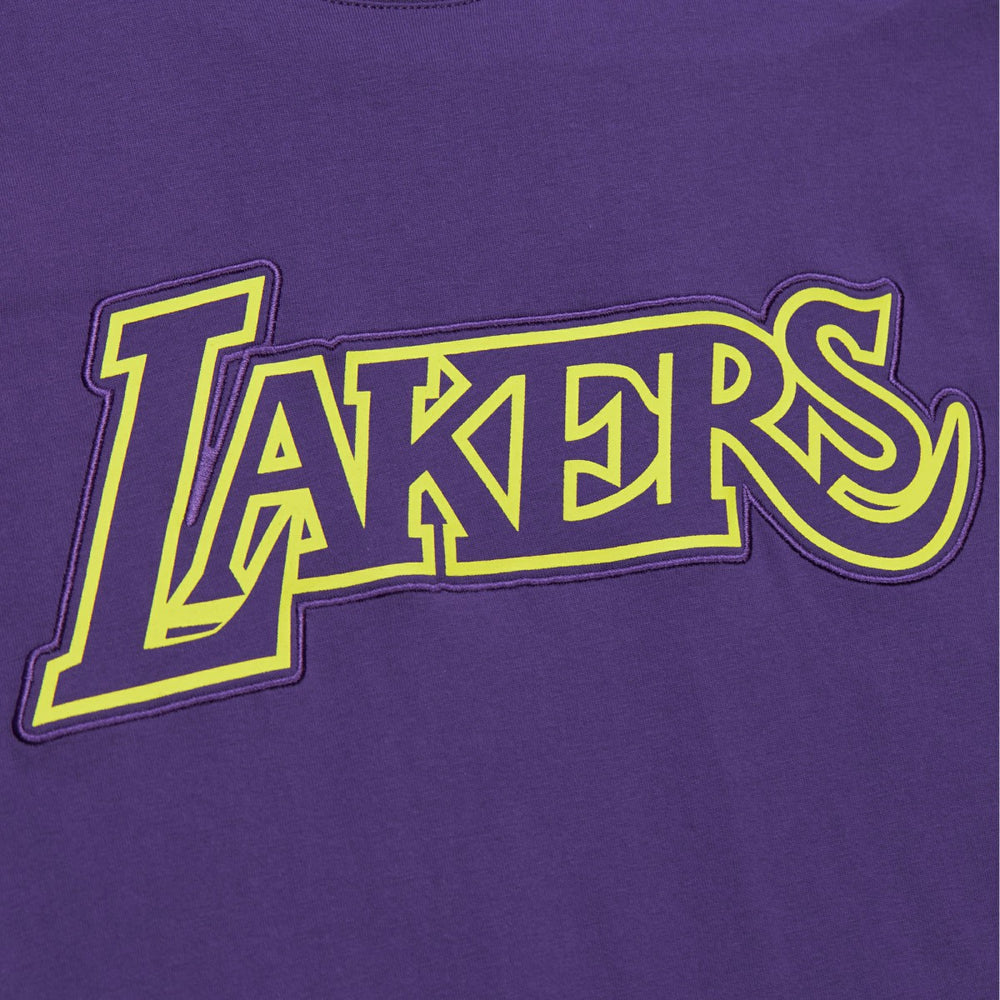 Los Angeles Lakers Hardwood Classics Neon Nights Premium T-Shirt Purple - NBA