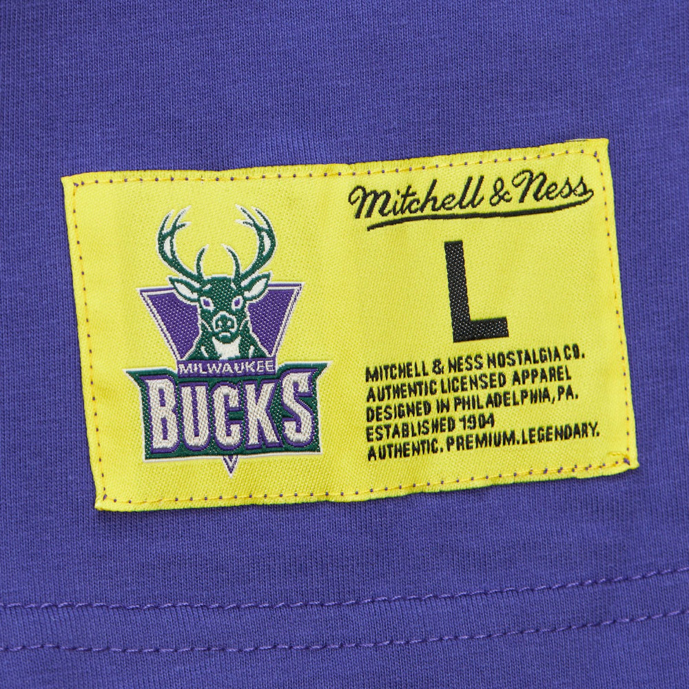 Milwaukee Bucks Hardwood Classics Neon Nights Premium T-Shirt Purple - NBA