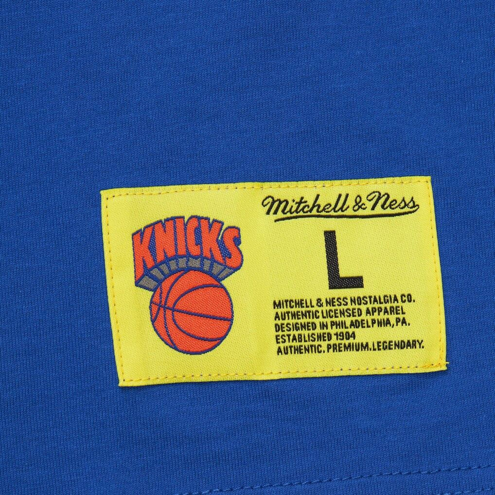 New York Knicks Hardwood Classics Neon Nights Premium T-Shirt Blue - NBA