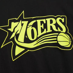 Philadelphia 76ers Hardwood Classics Neon Nights Premium T-Shirt Black - NBA