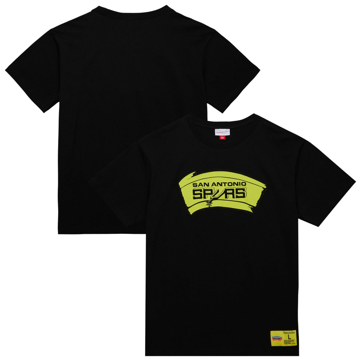 San Antonio Spurs Hardwood Classics Neon Nights Premium T-Shirt Black - NBA