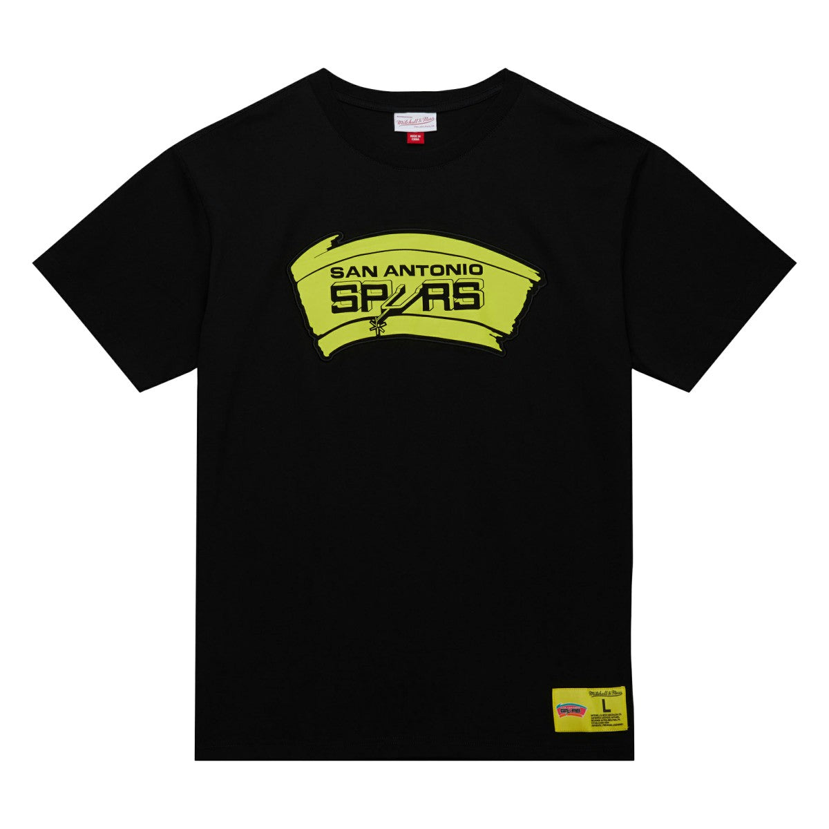 San Antonio Spurs Hardwood Classics Neon Nights Premium T-Shirt Black - NBA