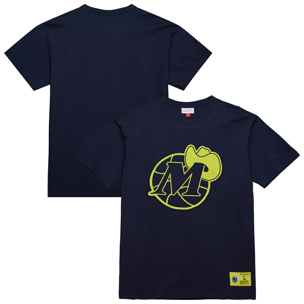 Dallas Mavericks Hardwood Classics Neon Nights Premium T-Shirt Navy - NBA