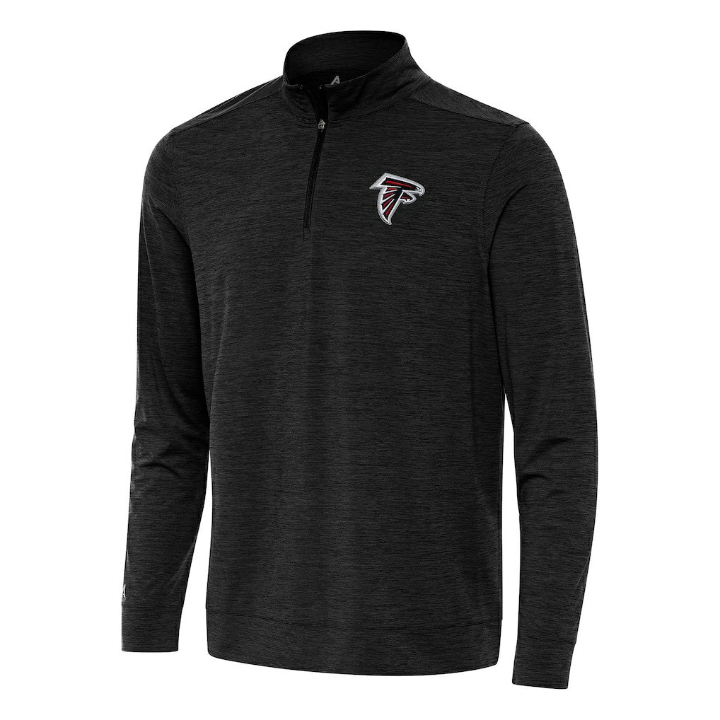 Atlanta Falcons Antigua Bright Quarter-Zip Top Heather Black | NFL