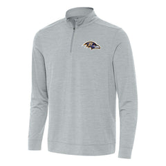 Baltimore Ravens Antigua Bright Quarter-Zip Top Heather Gray | NFL