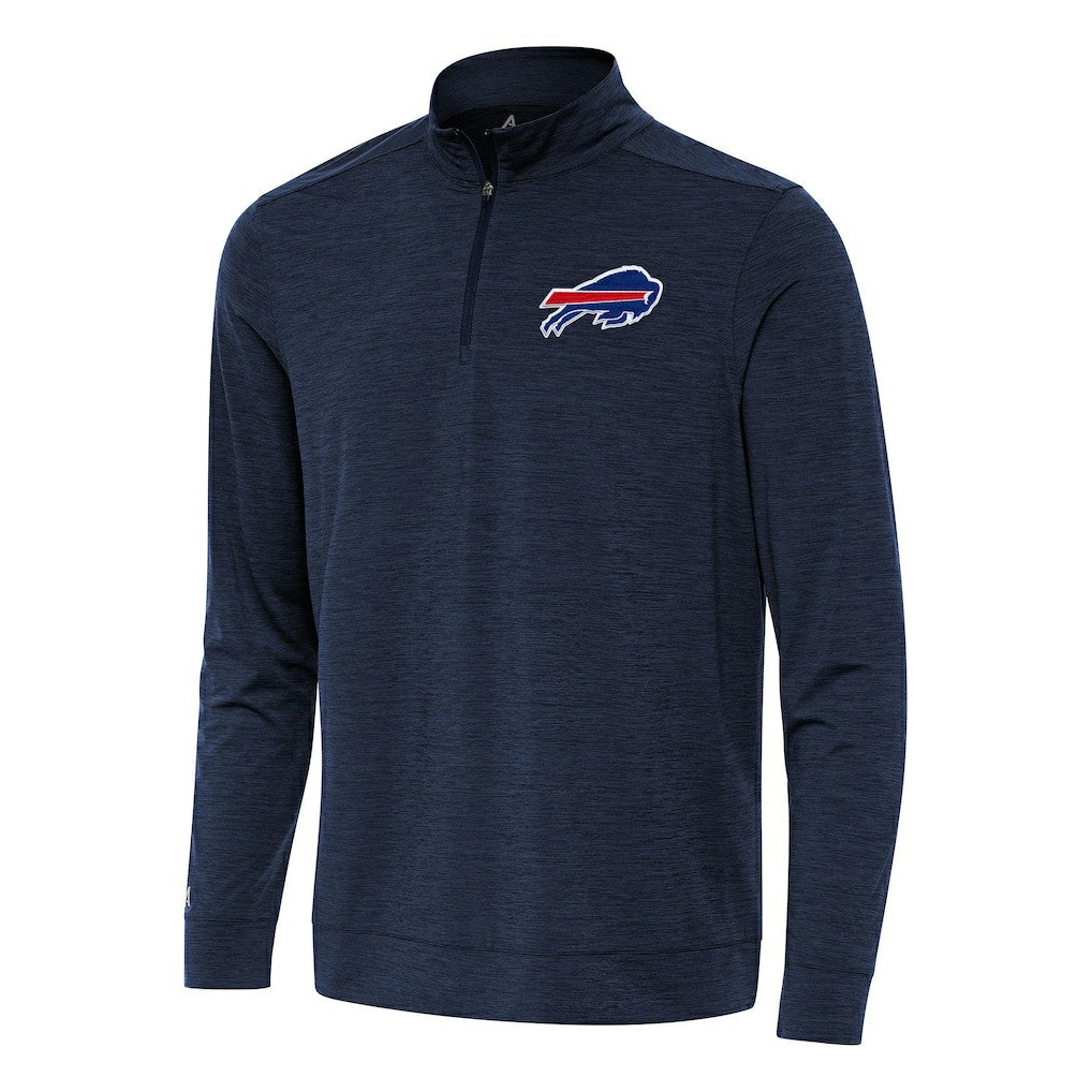 Buffalo Bills Antigua Bright Quarter-Zip Top Heather Navy | NFL