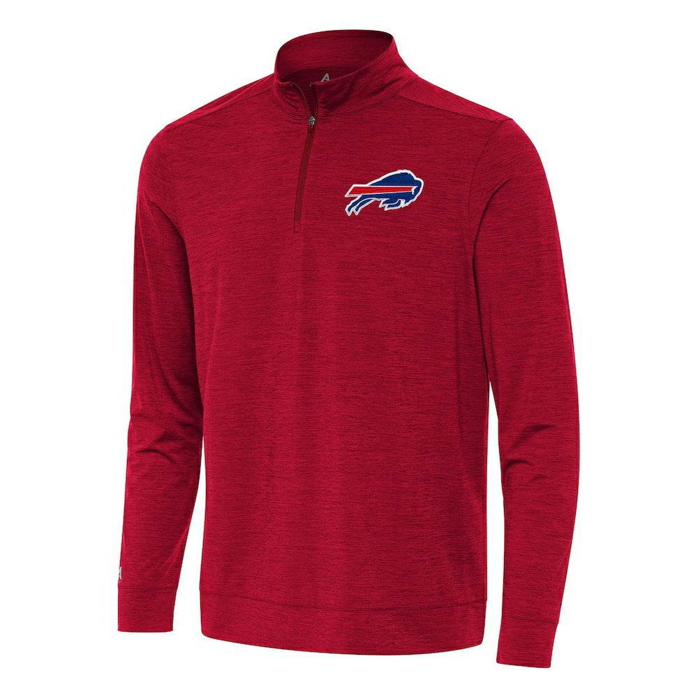 Buffalo Bills Antigua Bright Quarter-Zip Top Heather Red | NFL