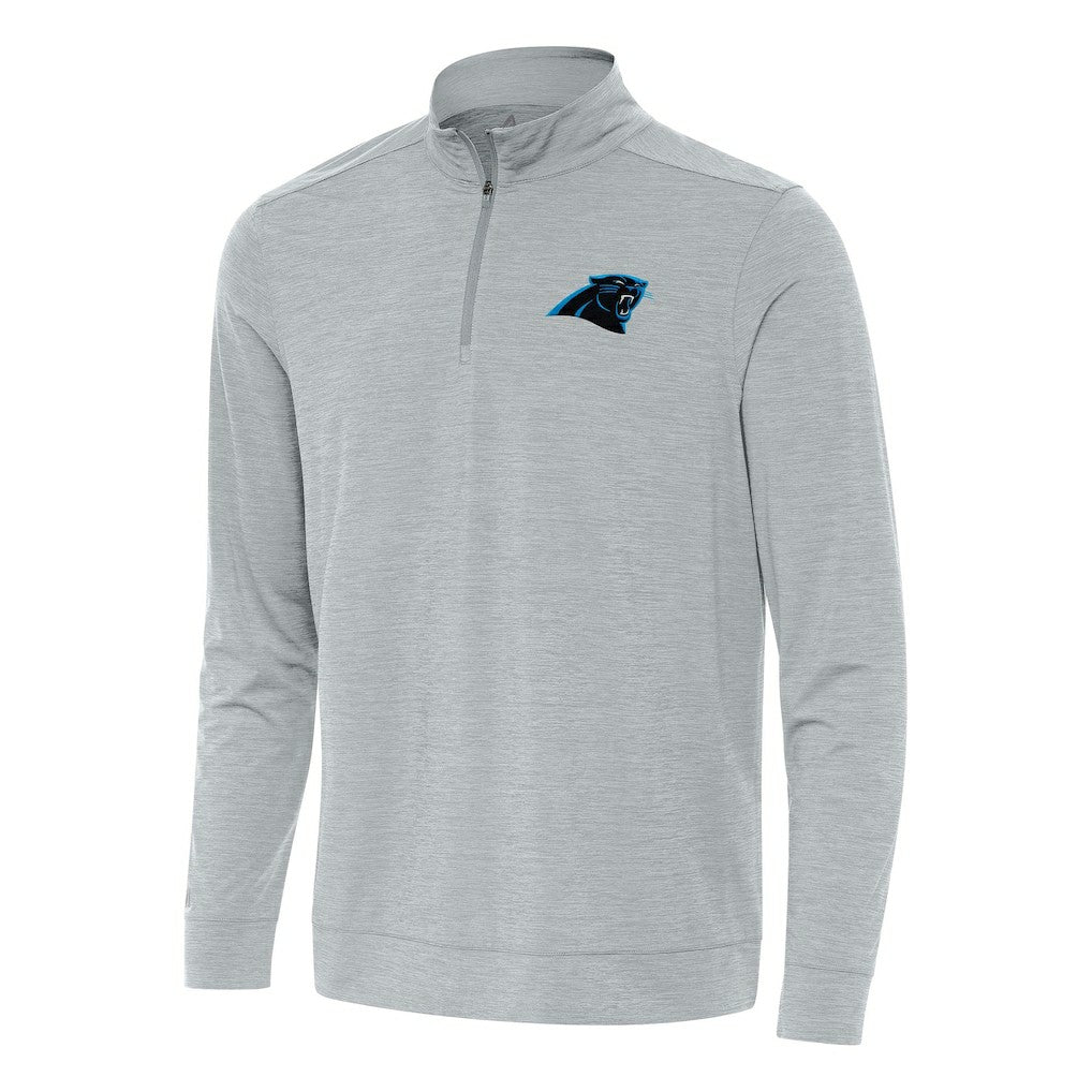 Carolina Panthers Antigua Bright Quarter-Zip Top Heather Gray | NFL