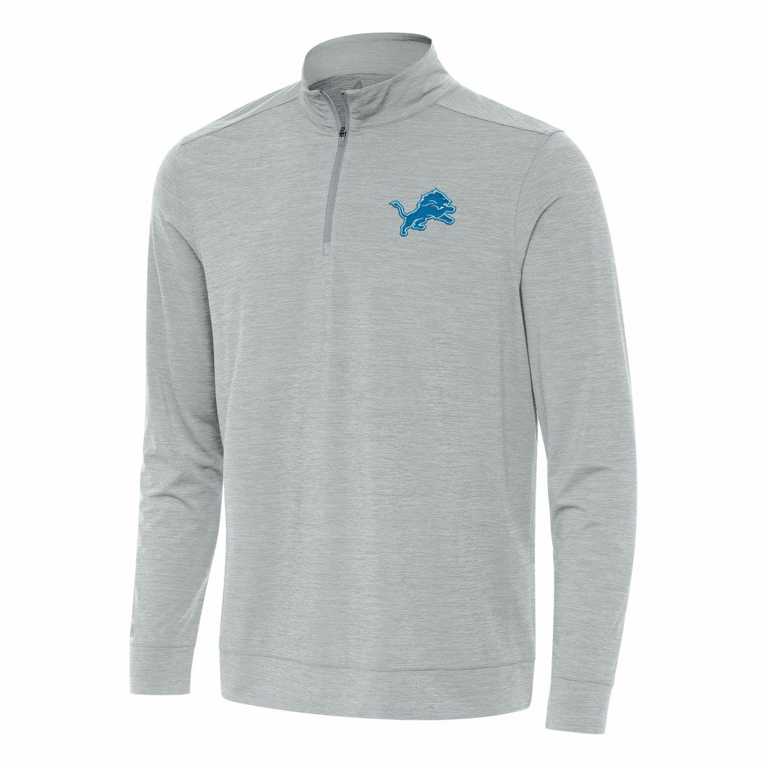 Detroit Lions Antigua Bright Quarter-Zip Top Heather Gray | NFL