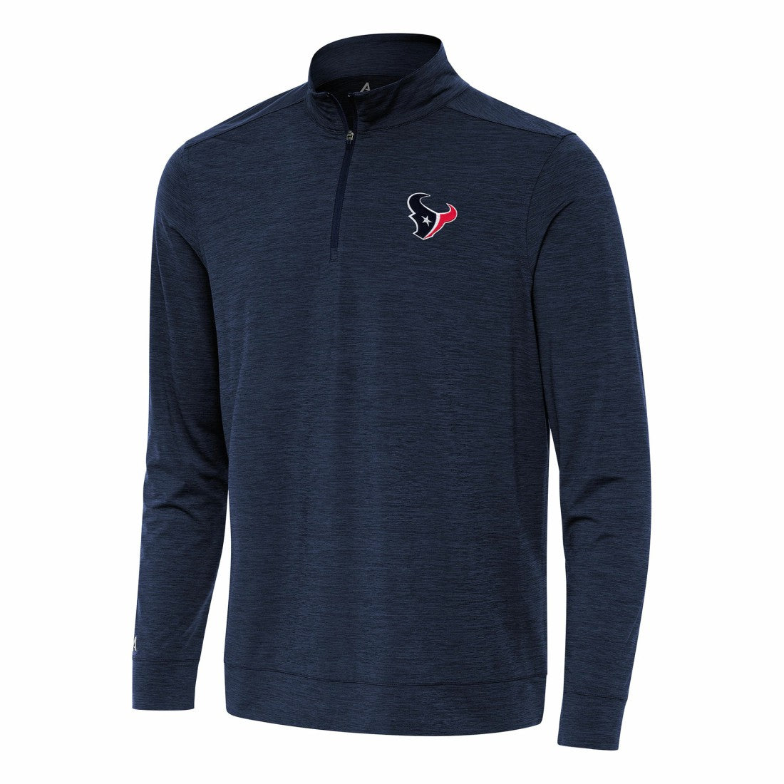 Houston Texans Antigua Bright Quarter-Zip Top Heather Navy | NFL