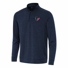 Houston Texans Antigua Bright Quarter-Zip Top Heather Navy | NFL