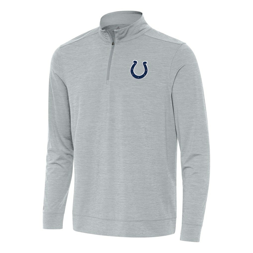 Indianapolis Colts Antigua Bright Quarter-Zip Top Heather Gray | NFL