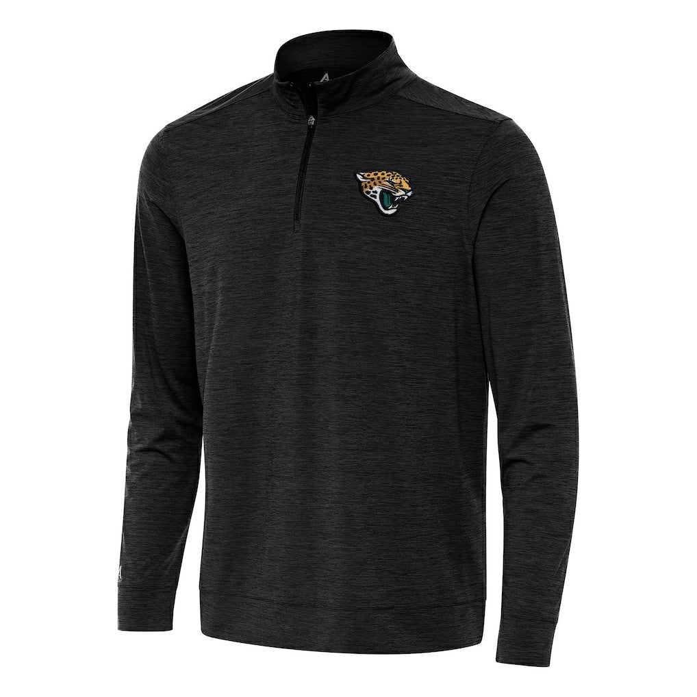Jacksonville Jaguars Antigua Bright Quarter-Zip Top Heather Black | NFL