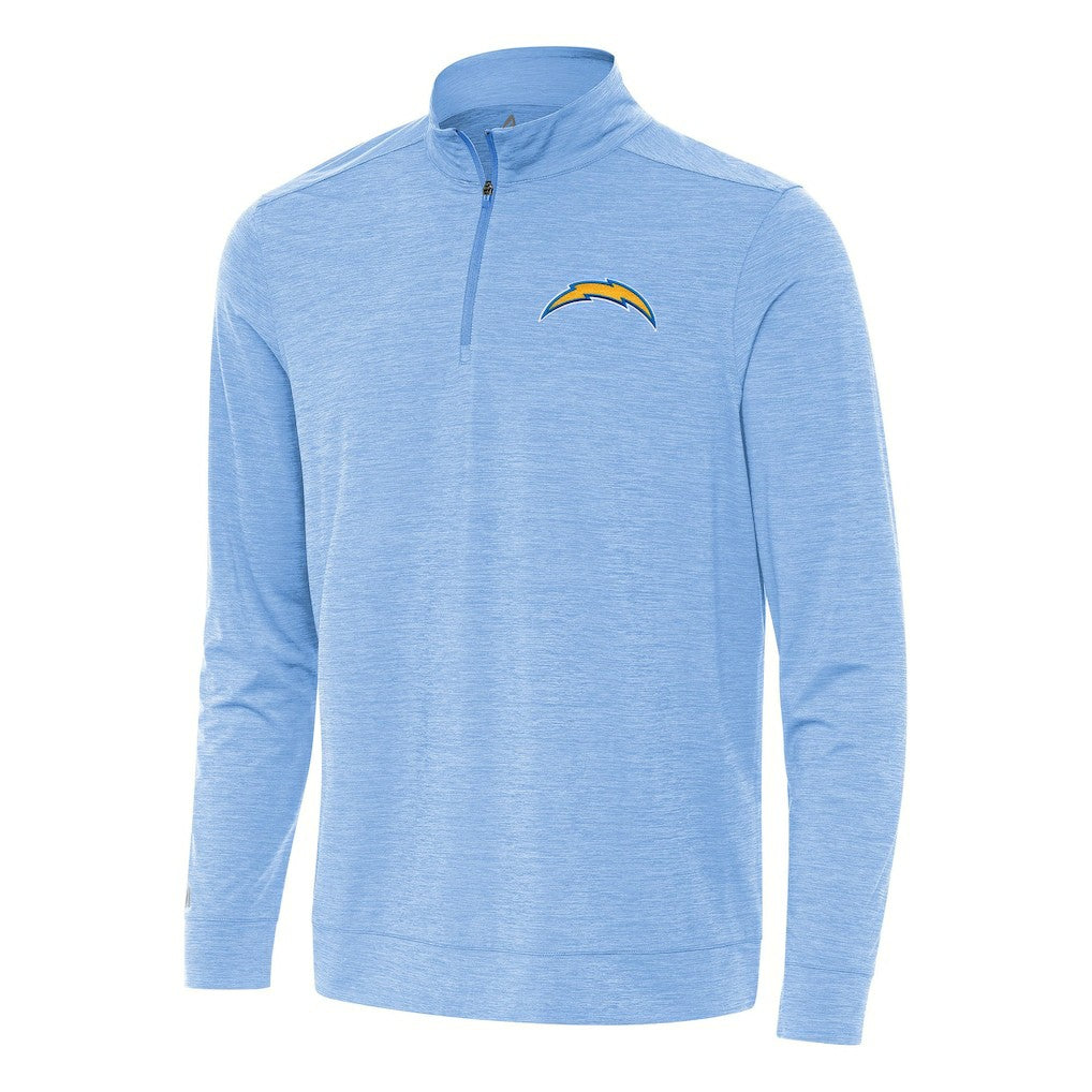 Los Angeles Chargers Antigua Bright Quarter-Zip Top Heather Powder Blue | NFL