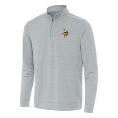 Minnesota Vikings Antigua Bright Quarter-Zip Top Heather Gray | NFL
