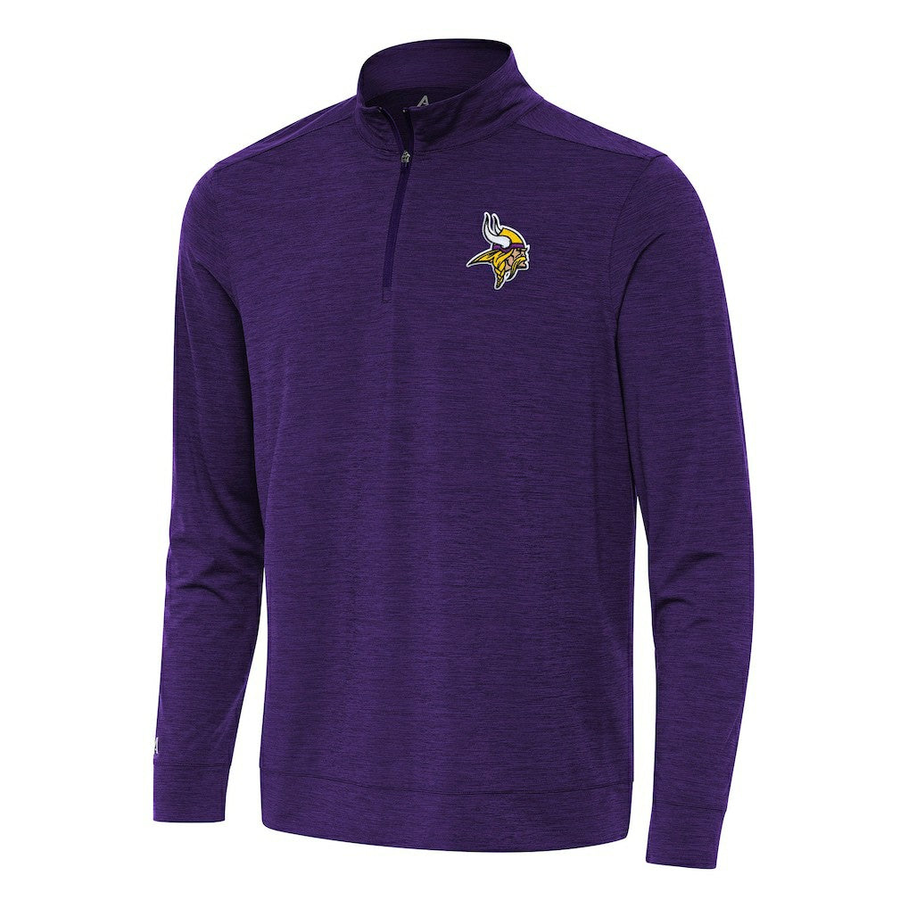 Minnesota Vikings Antigua Bright Quarter-Zip Top Heather Purple | NFL