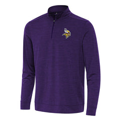 Minnesota Vikings Antigua Bright Quarter-Zip Top Heather Purple | NFL