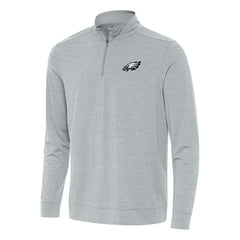 Philadelphia Eagles Antigua Bright Quarter-Zip Top Heather Gray | NFL
