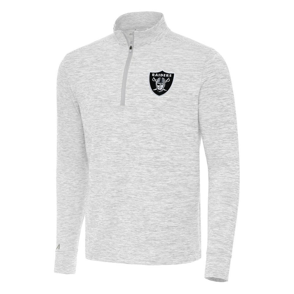 Las Vegas Raiders Antigua Cause Quarter-Zip Top Gray | NFL