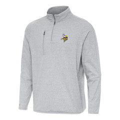 Minnesota Vikings Antigua Certain Tri-Blend Quarter-Zip Top Heather Gray | NFL