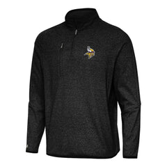 Minnesota Vikings Antigua Certain Tri-Blend Quarter-Zip Top Heather Black | NFL