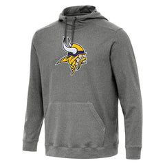 Minnesota Vikings Antigua Cloud Pullover Hoodie Heather Black | NFL