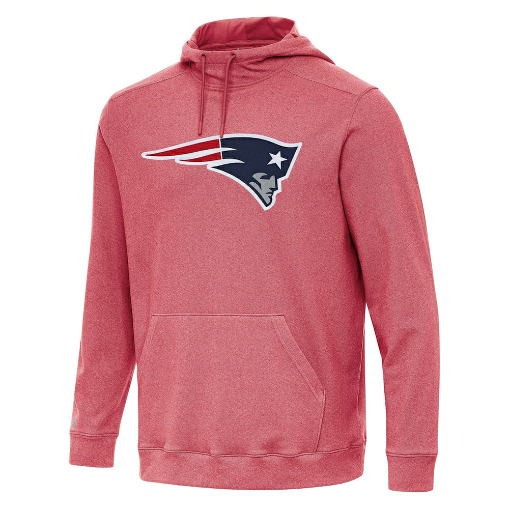 New England Patriots Antigua Cloud Pullover Hoodie Heather Red | NFL