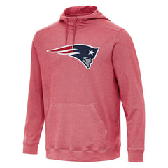 New England Patriots Antigua Cloud Pullover Hoodie Heather Red | NFL