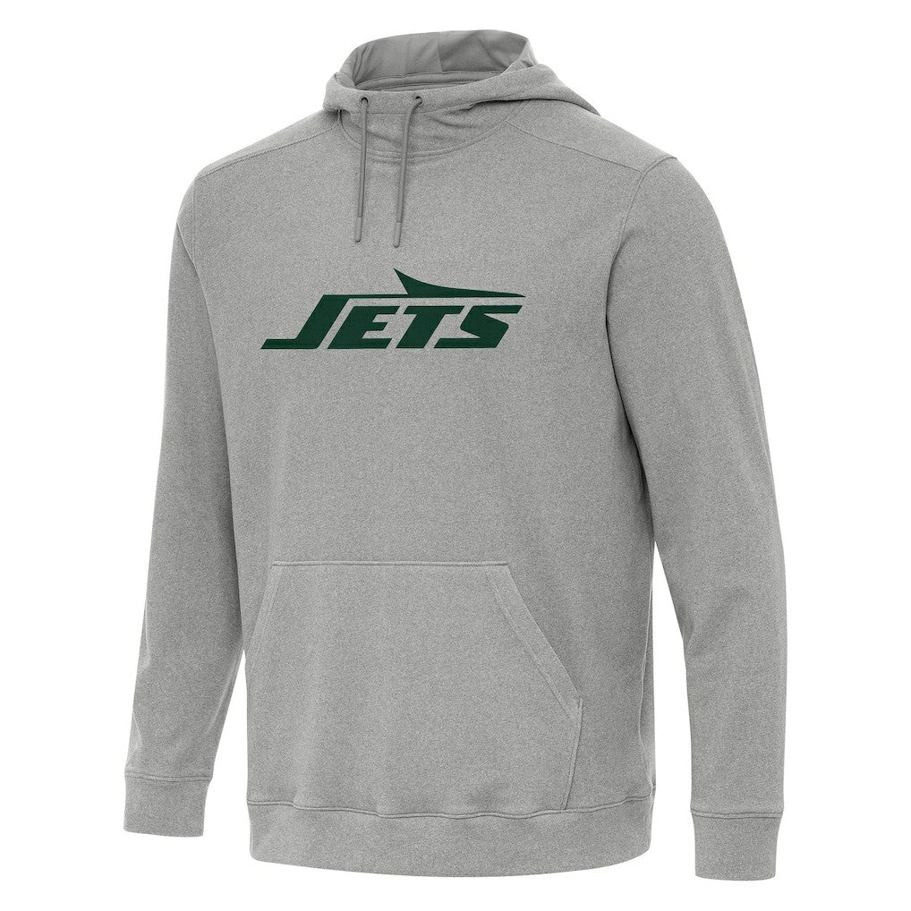 New York Jets Antigua Cloud Pullover Hoodie Heather Gray | NFL
