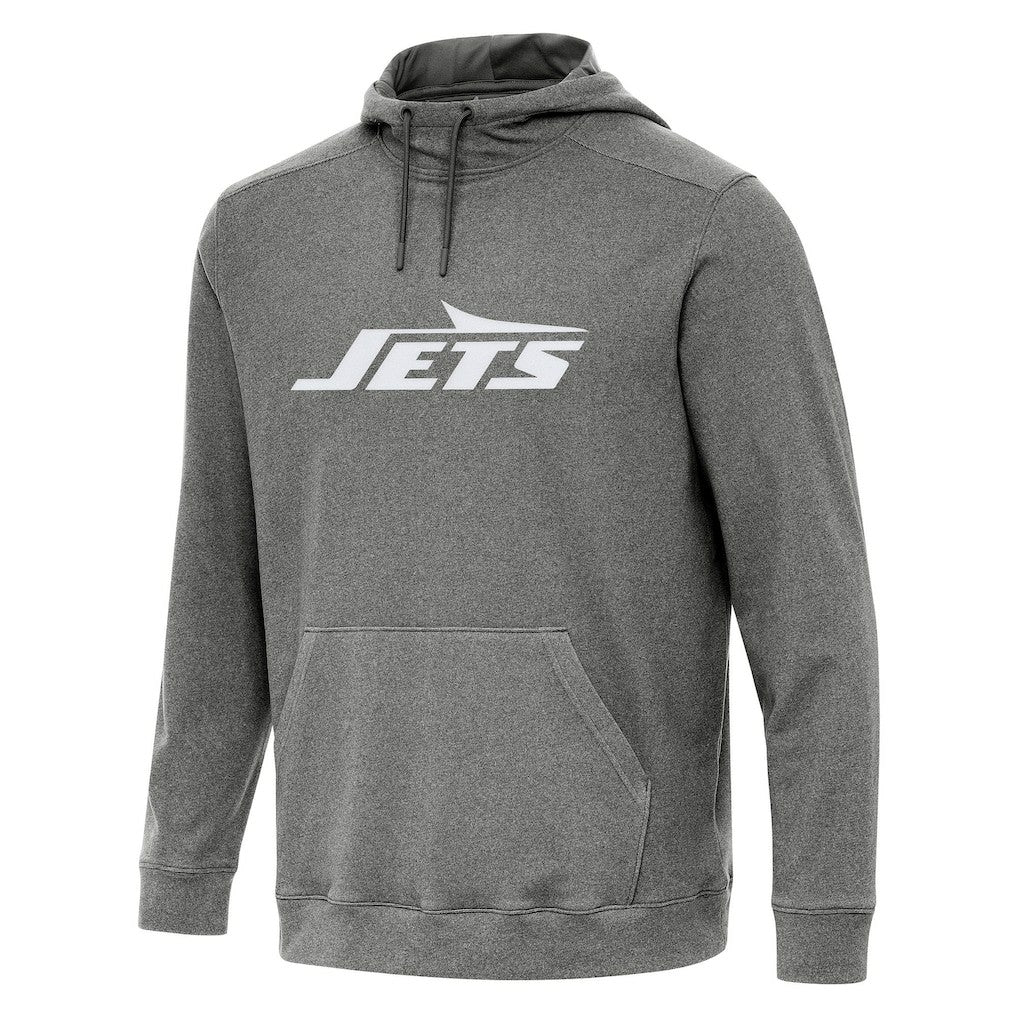 New York Jets Antigua Cloud Pullover Hoodie Heather Black | NFL