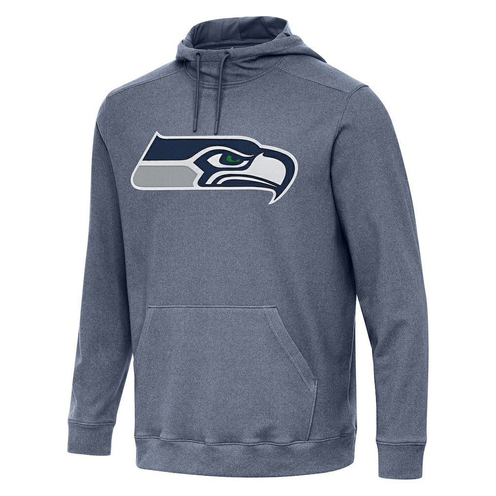 Seattle Seahawks Antigua Cloud Pullover Hoodie Heather College Navy | NFL