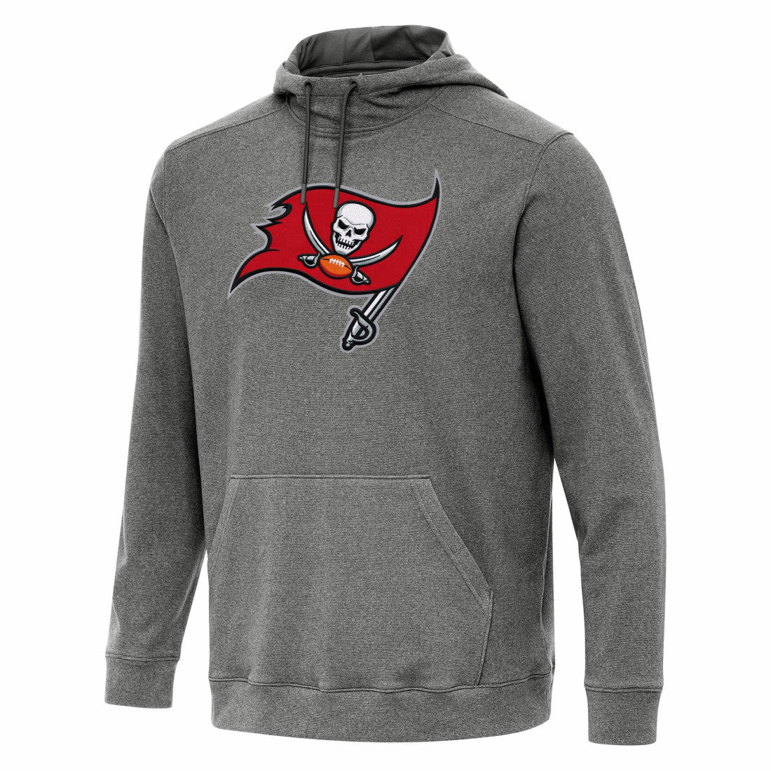 Tampa Bay Buccaneers Antigua Cloud Pullover Hoodie Heather Black | NFL
