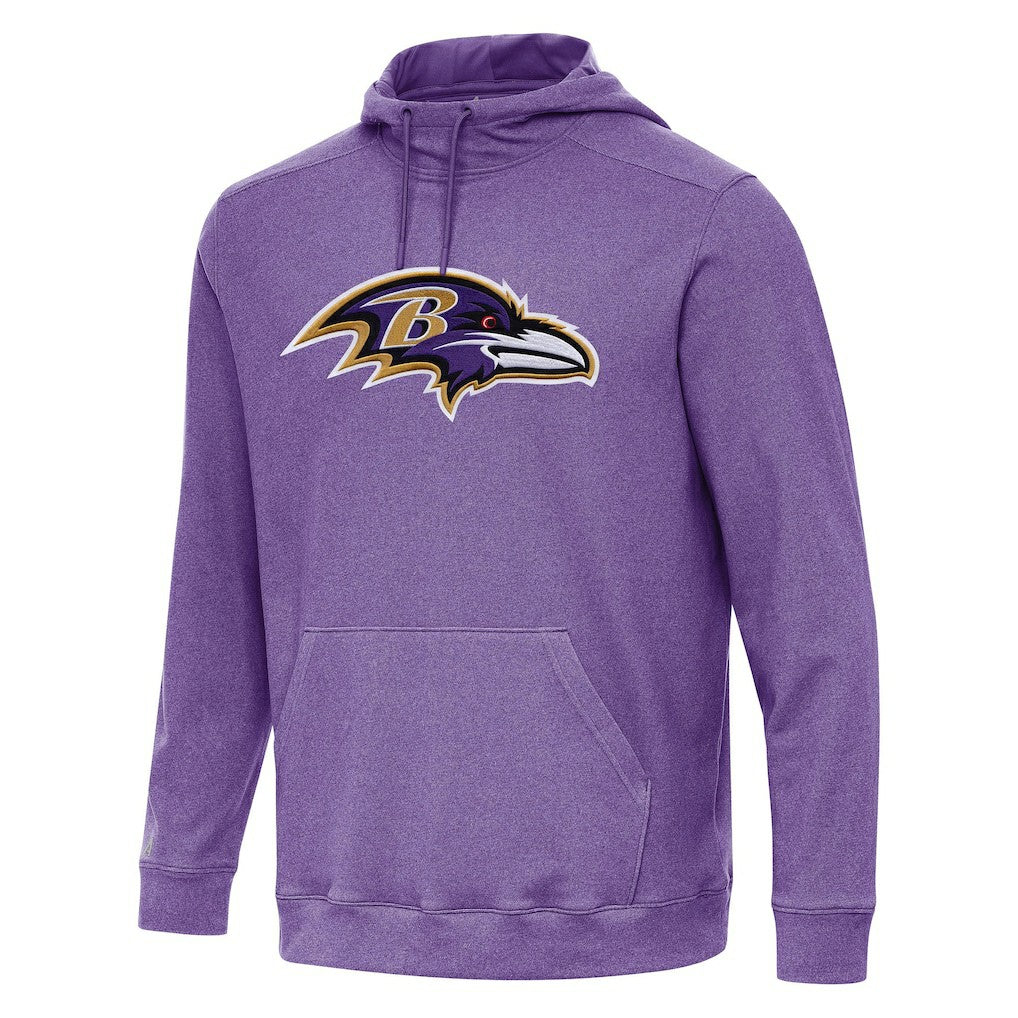 Baltimore Ravens Antigua Cloud Pullover Hoodie Heather Purple | NFL