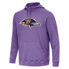 Baltimore Ravens Antigua Cloud Pullover Hoodie Heather Purple | NFL