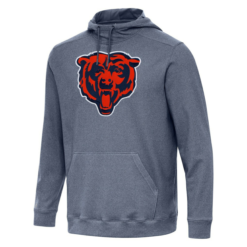Chicago Bears Antigua Cloud Pullover Hoodie Heather Navy | NFL